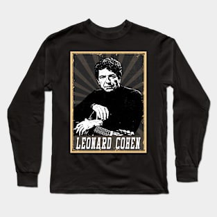 80s Style Leonard Cohen Long Sleeve T-Shirt